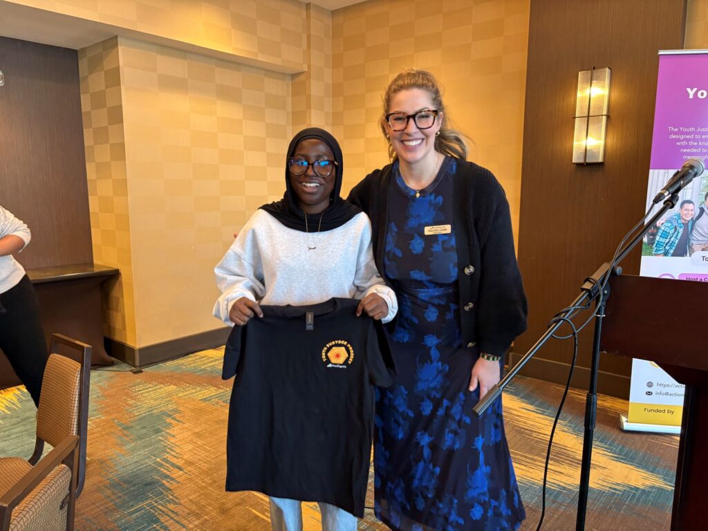 T-shirt with Youth Justice Project Logo Distributed to Youth